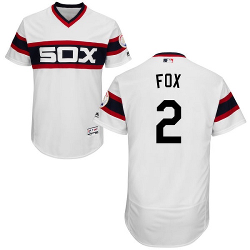 White Sox #2 Nellie Fox White Flexbase Authentic Collection Alternate Home Stitched MLB Jersey